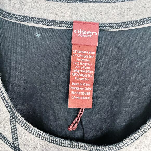 Olsen Europe Boiled Wool Blend Ombre Sheath Dress - Picture 3 of 7